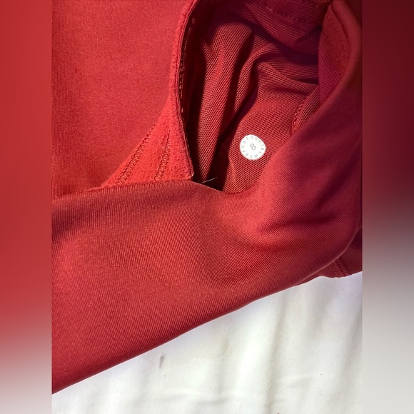 LULULEMON ATHLETICA Red Keep the Fleece leggings size 8 - Picture 13 of 15